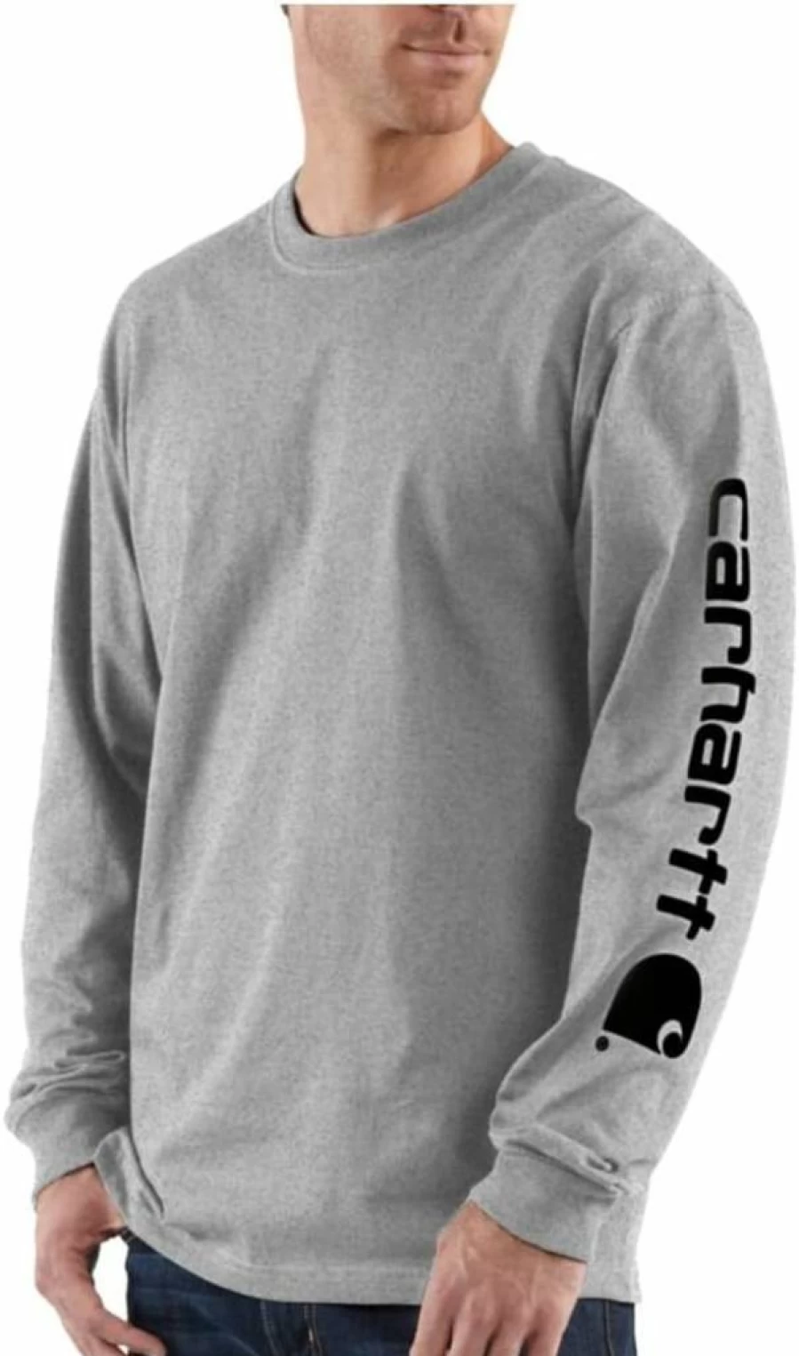 Carhartt Men's K231 Classic Fit Long Sleeve Logo Graphic T-Shirt for Work & Casual Wear