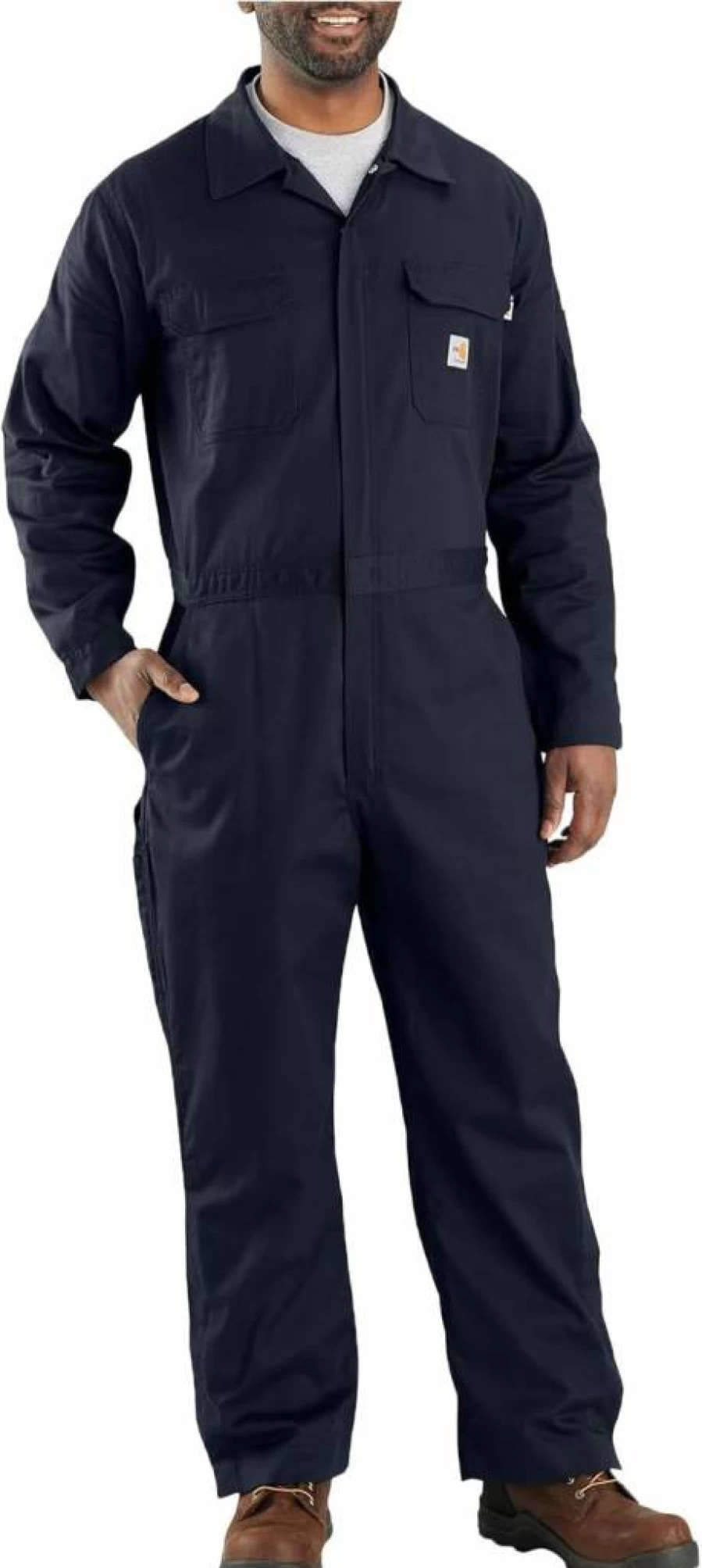 Carhartt Men's Flame Resistant Loose Fit Twill Coverall Work Jumpsuit Durable Workwear