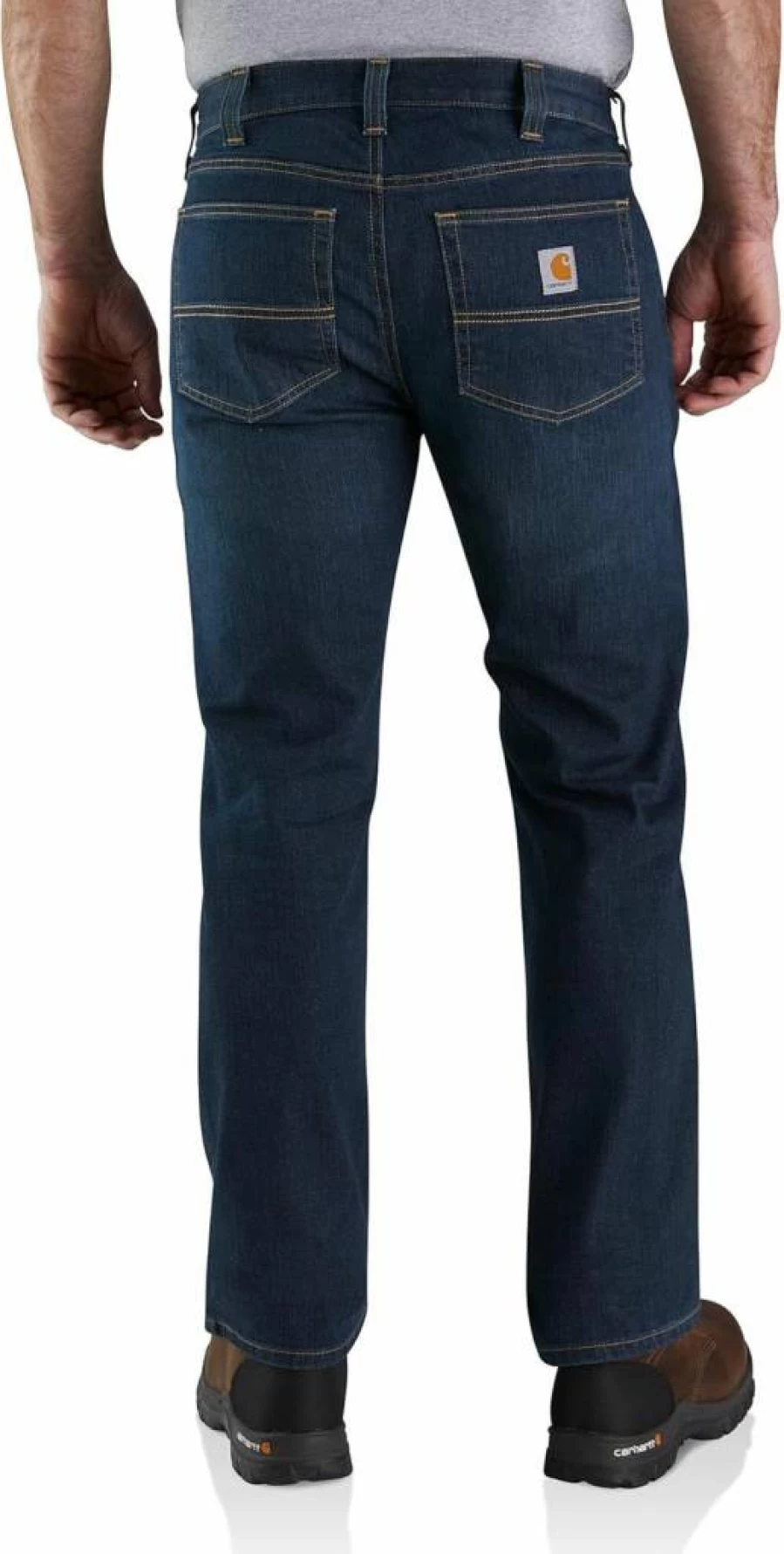 Carhartt Men's Rugged Flex Relaxed Fit 5-Pocket Work Jeans - Durable Comfort Denim Pants for Men