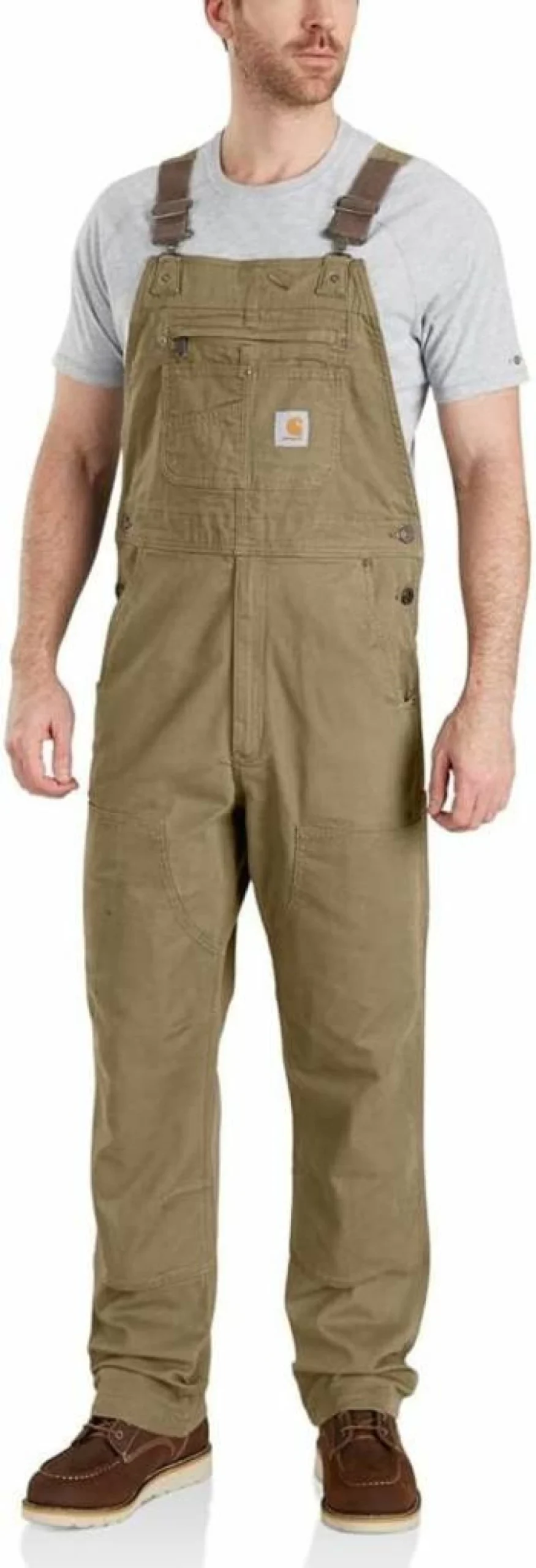 Carhartt Men's Rugged Flex Relaxed Fit Canvas Bib Overalls - Durable Workwear for Men