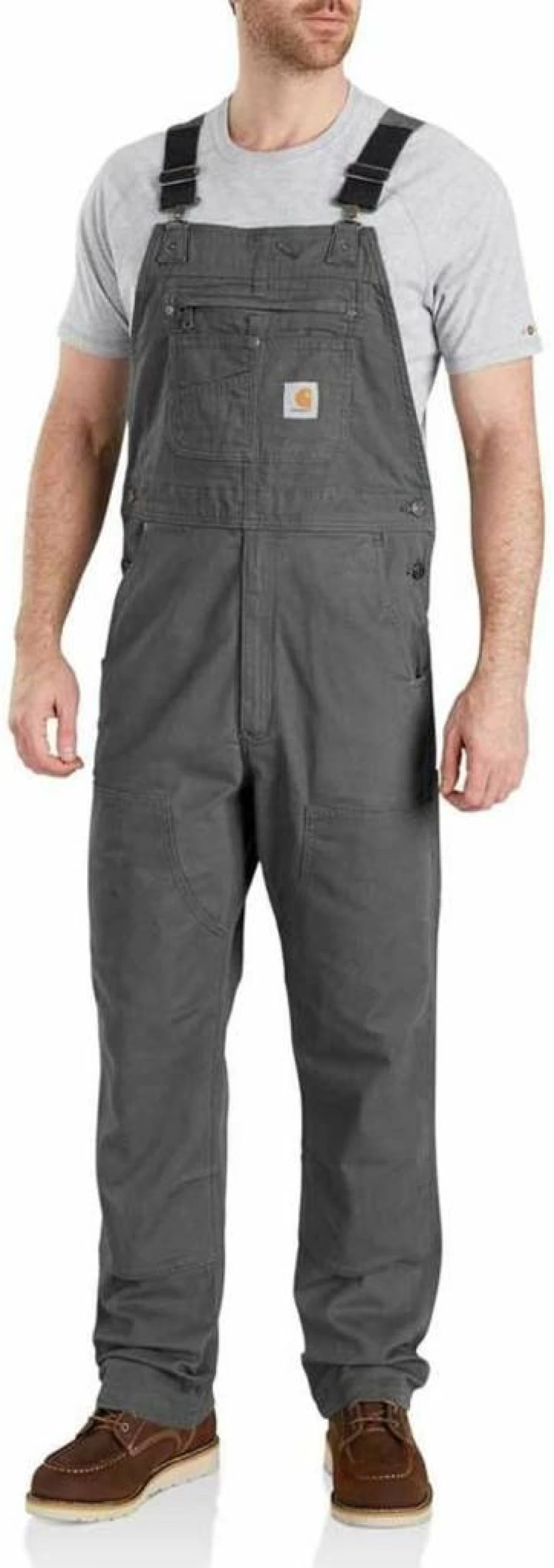 Carhartt Men's Rugged Flex Relaxed Fit Canvas Bib Overalls - Durable Workwear for Men
