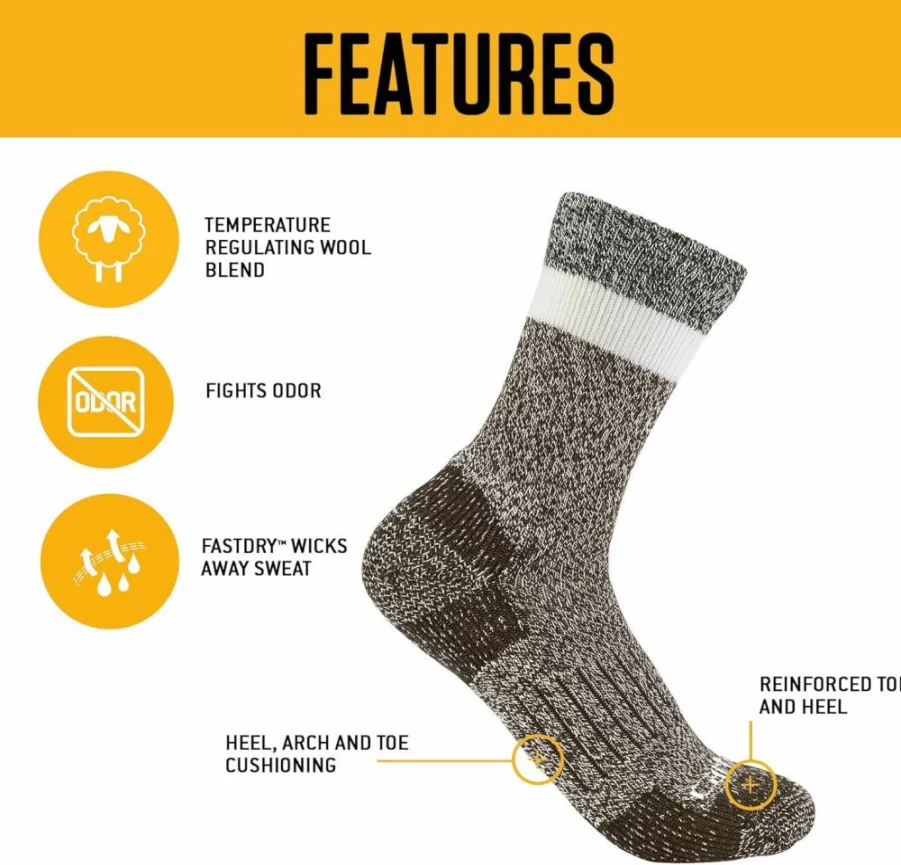 Carhartt Women's Midweight Crew Socks - Durable Comfort for Work & Everyday Wear