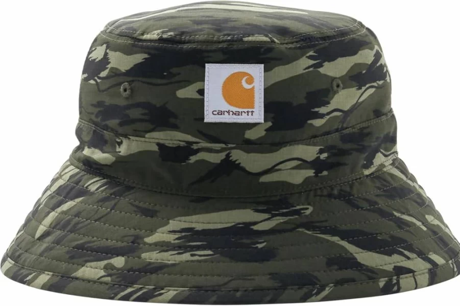 Carhartt Kids Camo Ripstop Bucket Hat CB9006 - Durable Outdoor Camping Hat for Boys and Girls