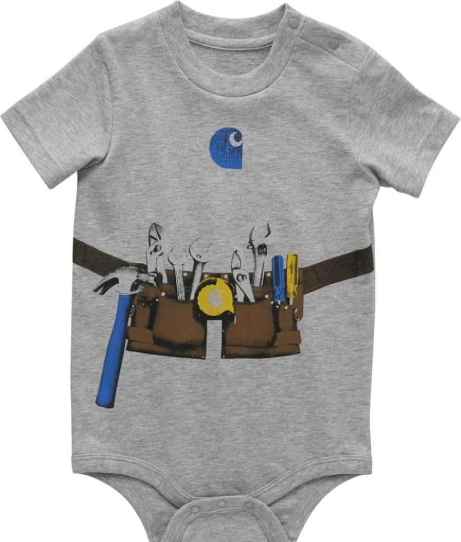 Carhartt Baby Boys' Short-Sleeve Graphic Bodysuit - Cute & Comfortable Infant Onesie