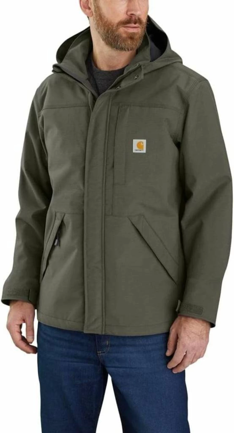 Carhartt Men's Storm Defender Heavyweight Jacket - Waterproof Loose Fit Work Coat for Men