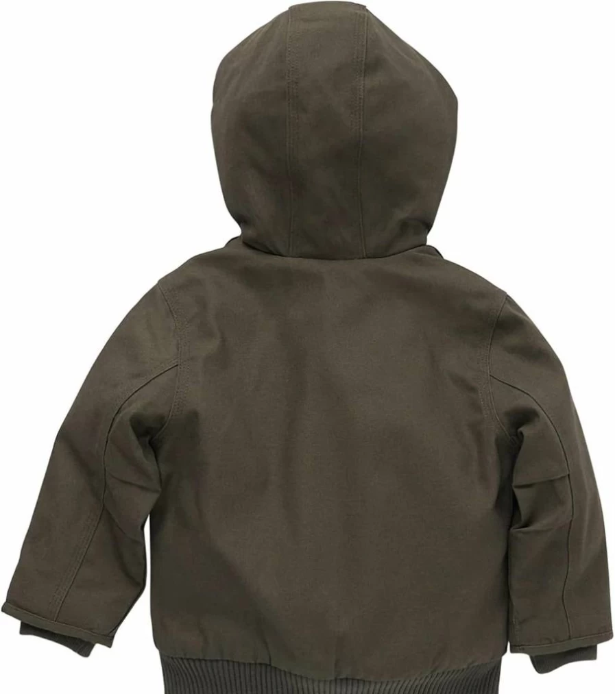 Carhartt Men's Insulated Canvas Hooded Active Jacket - Durable Workwear for Cold Weather