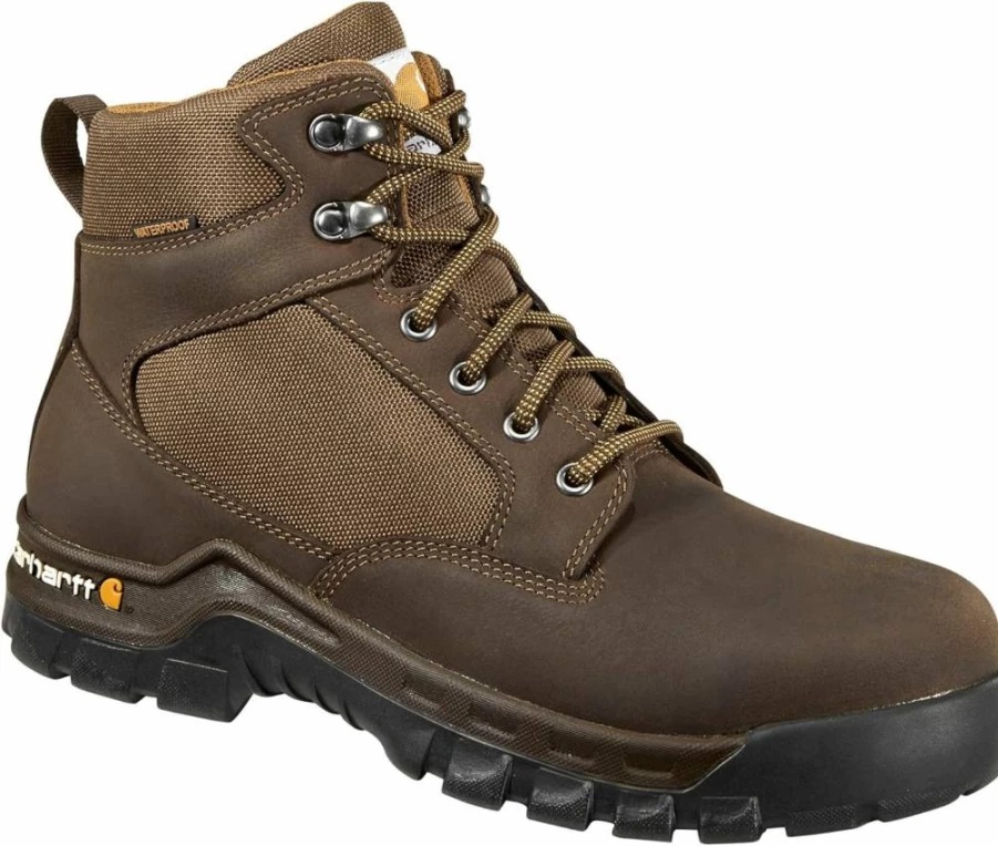 Carhartt Men's Rugged Flex Waterproof 6-Inch Soft Toe Work Boots - Durable Safety Footwear for Tough Jobs