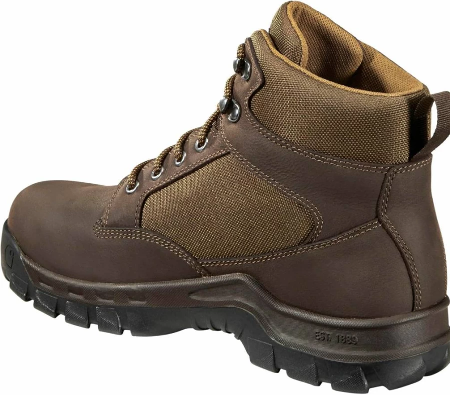 Carhartt Men's Rugged Flex Waterproof 6-Inch Soft Toe Work Boots - Durable Safety Footwear for Tough Jobs