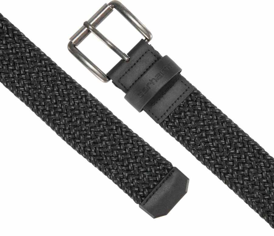 Carhartt Men's Rugged Flex Nylon Braided Belt - Durable Adjustable Black Strap for Work & Casual - Large Size
