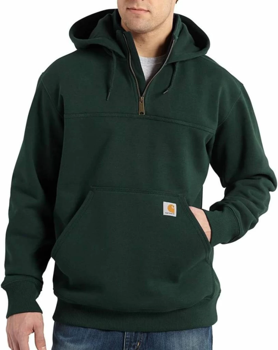 Carhartt Men's Heavyweight Quarter-Zip Sweatshirt with Rain Defender - Loose Fit Workwear Pullover