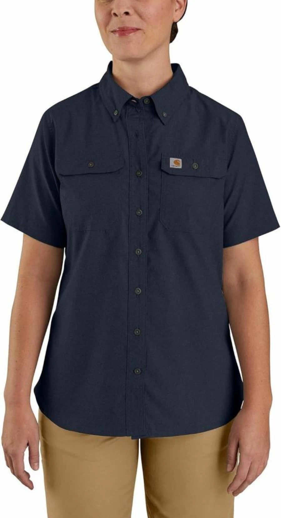 Carhartt Women's Force Relaxed Fit Lightweight Short Sleeve Work Shirt for Comfort & Durability