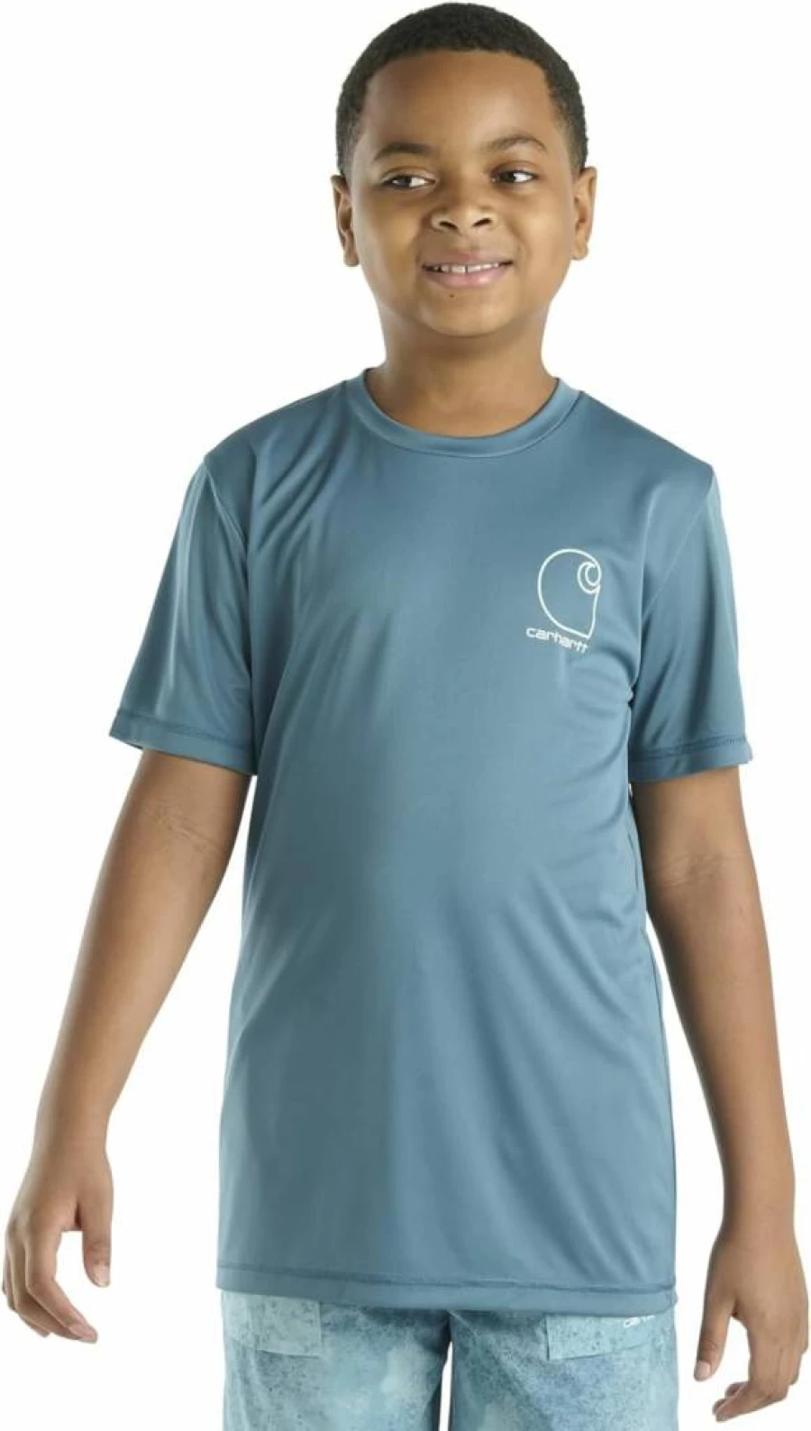 Carhartt Boys' Short-Sleeve Force Sun Defender T-Shirt - Ca6696 Kids' UV Protection Tee
