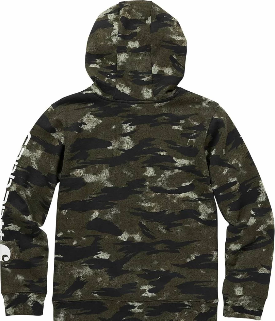 Carhartt Boys' Hooded Sweatshirt - Long Sleeve Pullover for Kids