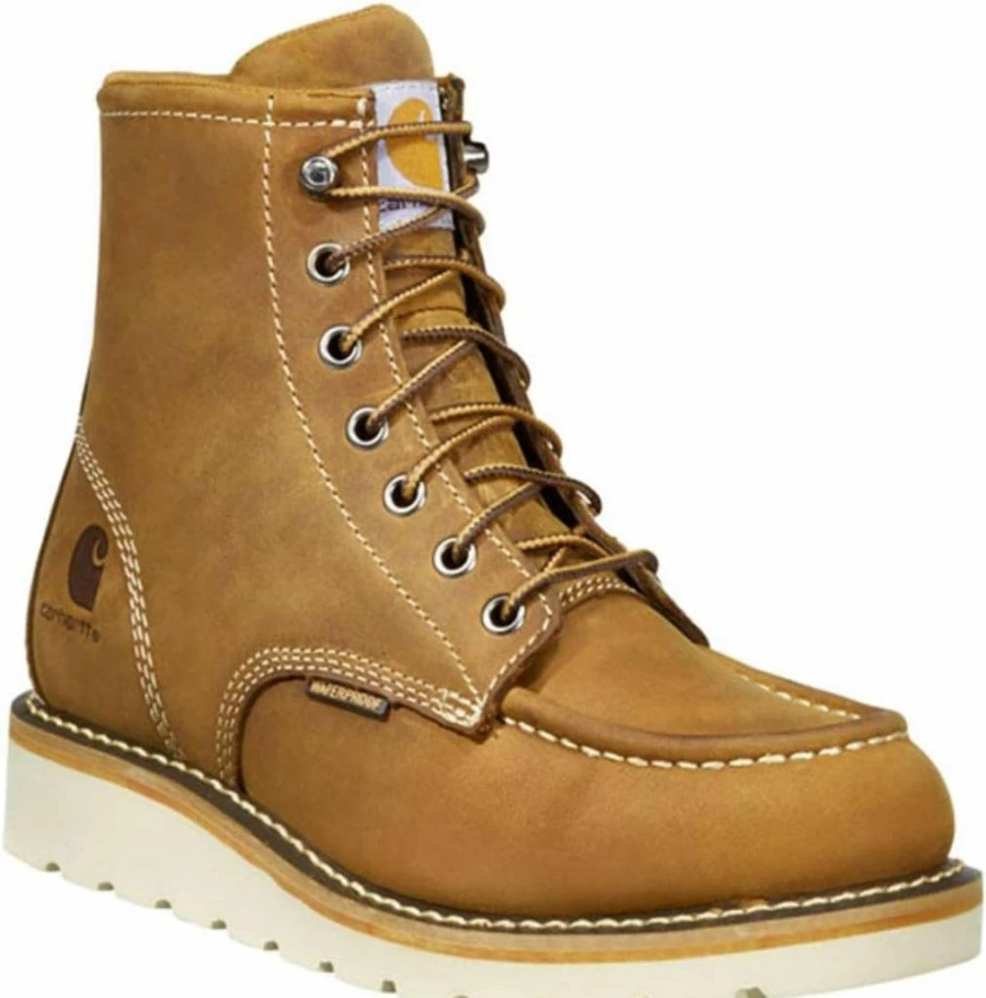 Carhartt Women's 6 Inch Waterproof Wedge Soft Toe Work Boot Ankle Shoes