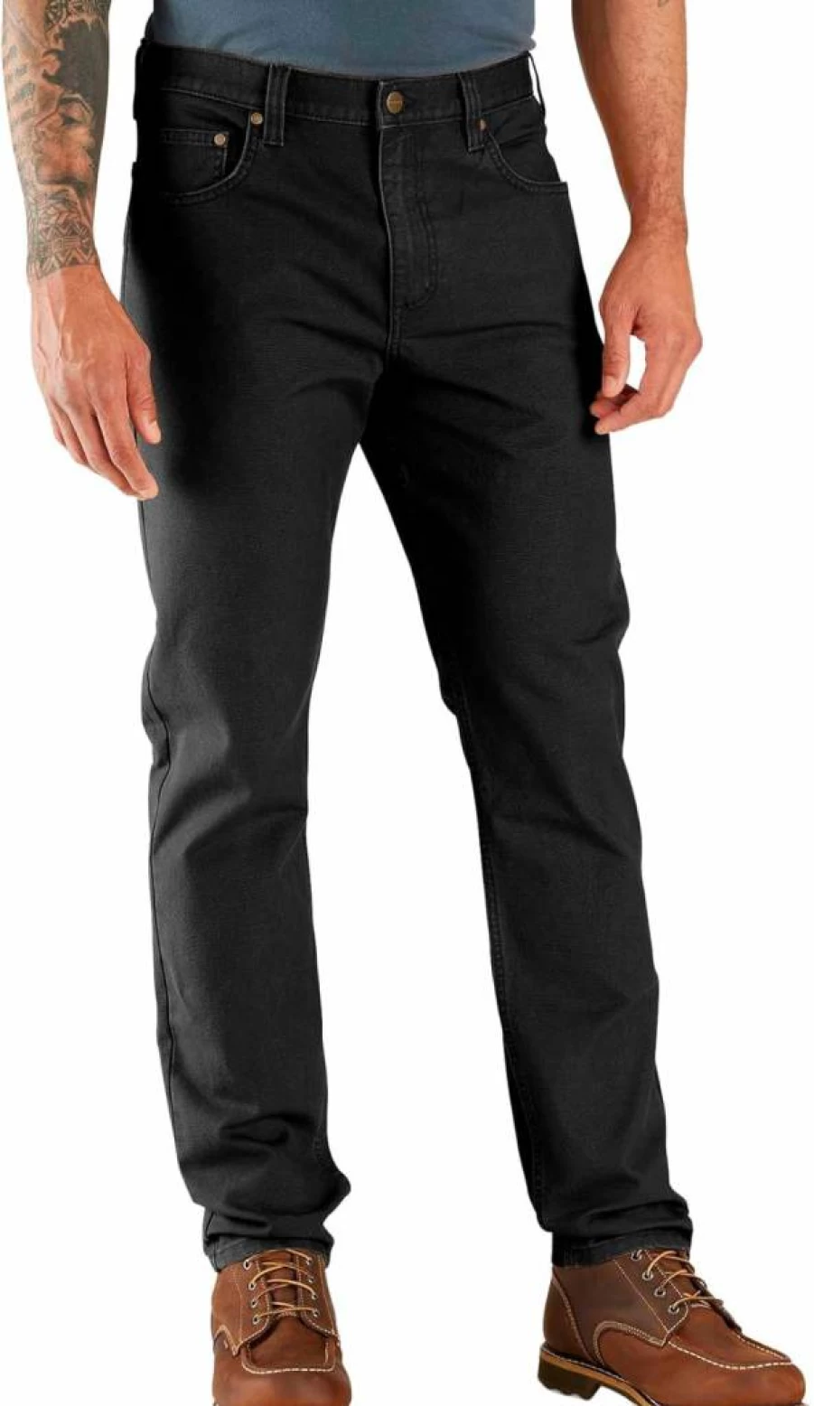 Carhartt Men's Rugged Flex Slim Fit Duck Work Pants - Tapered 5-Pocket Durable Cargo Trousers