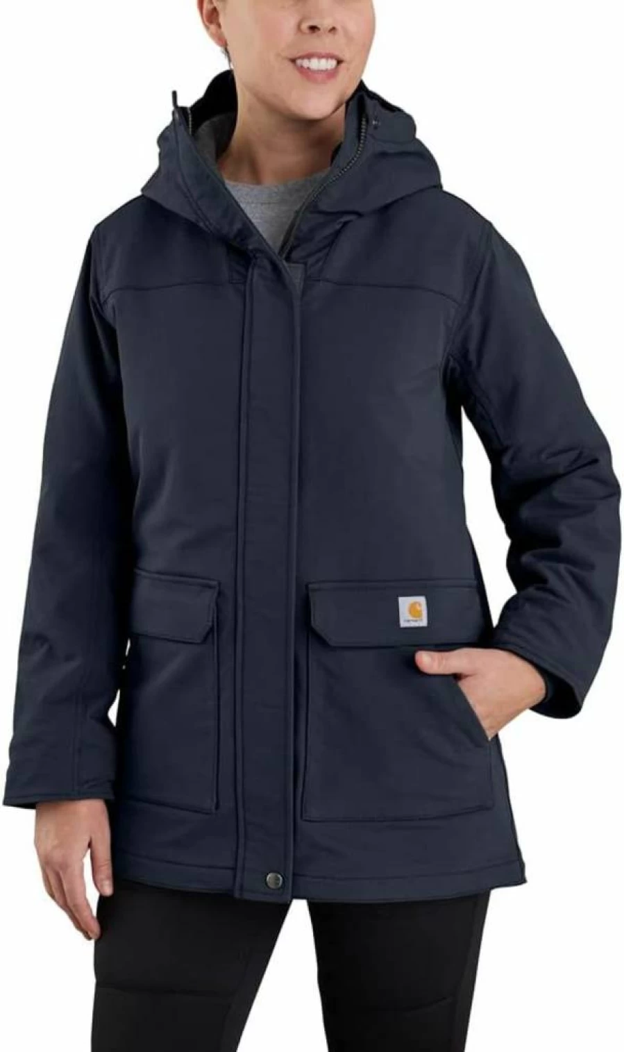 Carhartt Women's Super Dux Insulated Winter Coat - Relaxed Fit Traditional Parka for Cold Weather