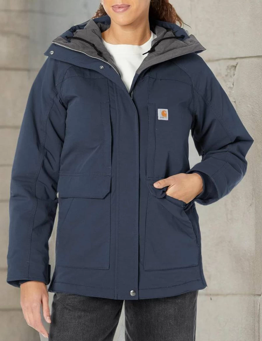 Carhartt Women's Super Dux Insulated Winter Coat - Relaxed Fit Traditional Parka for Cold Weather