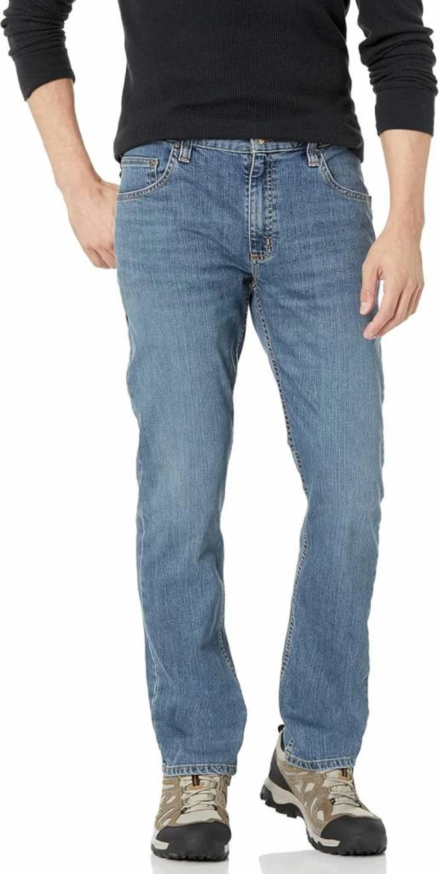 Carhartt Men's Rugged Flex Relaxed Fit Tapered Jeans - Durable Work Pants with 5-Pocket Design
