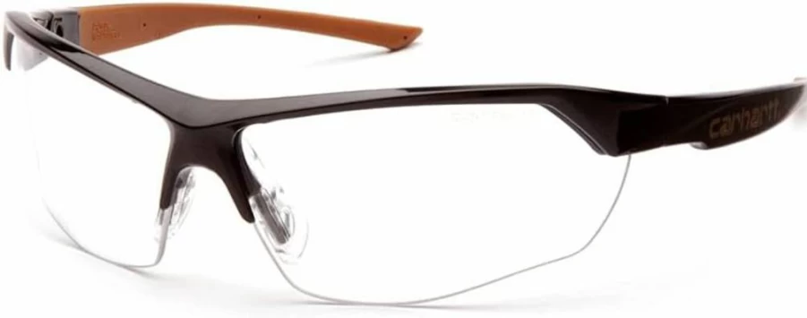 Carhartt CHB1110DT Braswell Safety Glasses with Anti-Fog Clear Lens, Black Frame for Eye Protection