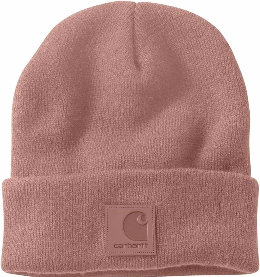 Carhartt Men's Tonal Patch Beanie - Warm Winter Knit Hat with Logo Detail for Men