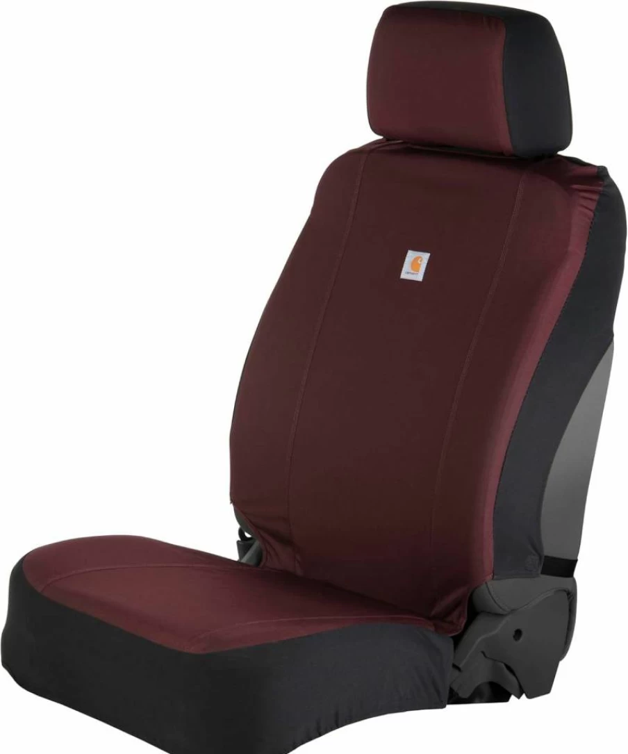 Carhartt Universal Fitted Nylon Duck Bucket Seat Cover - One Size Fits All - Durable Truck & Car Seat Protection - Port