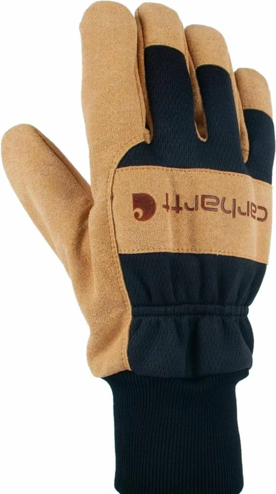 Carhartt Men's GW0836M Synthetic Suede Work Gloves with Knit Cuff for Durability and Grip