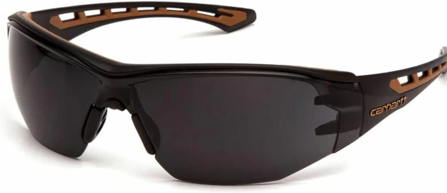 Carhartt CHB818ST Easley Safety Glasses with Anti-Fog Bronze Lens, Black/Tan Sandstone, One Size Fits All