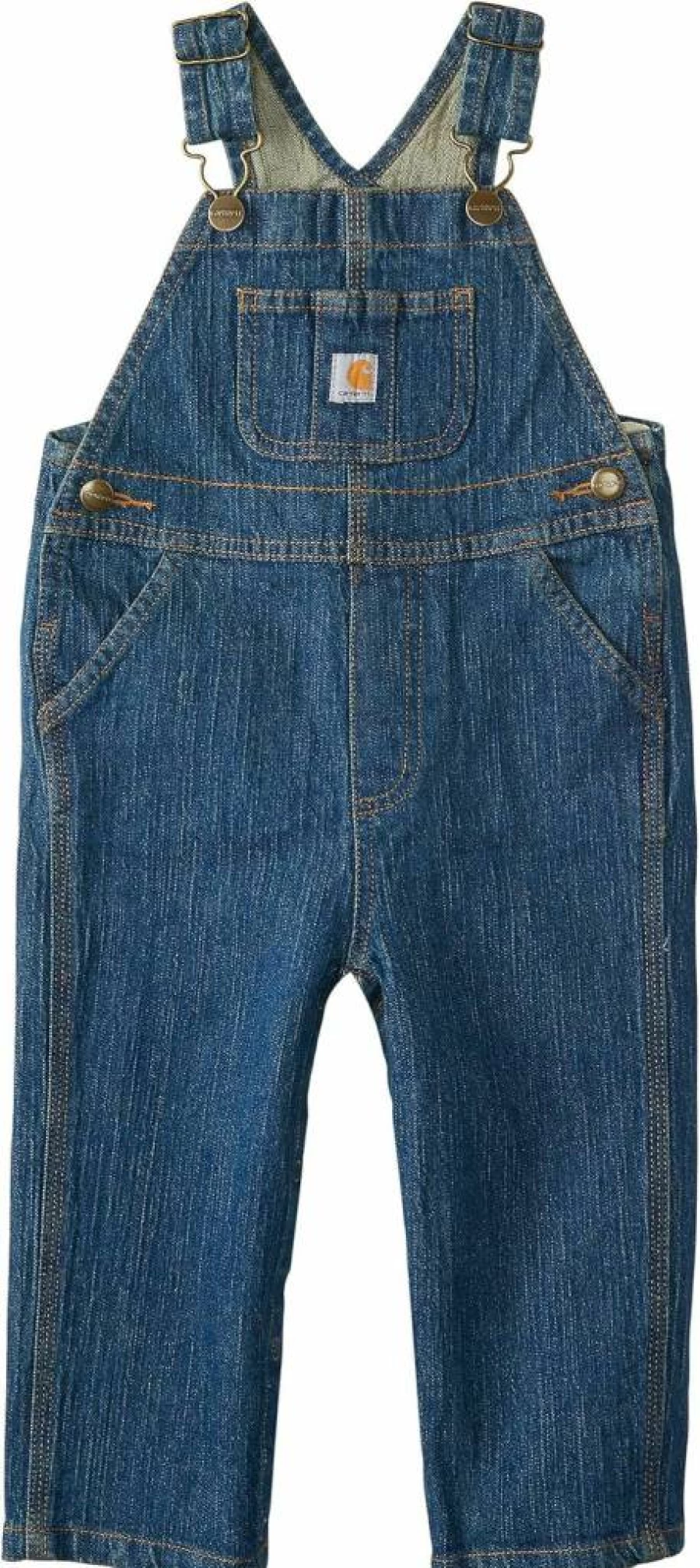 Carhartt Boys' Denim Bib Overalls - Durable Kids' Workwear Jeans Overalls