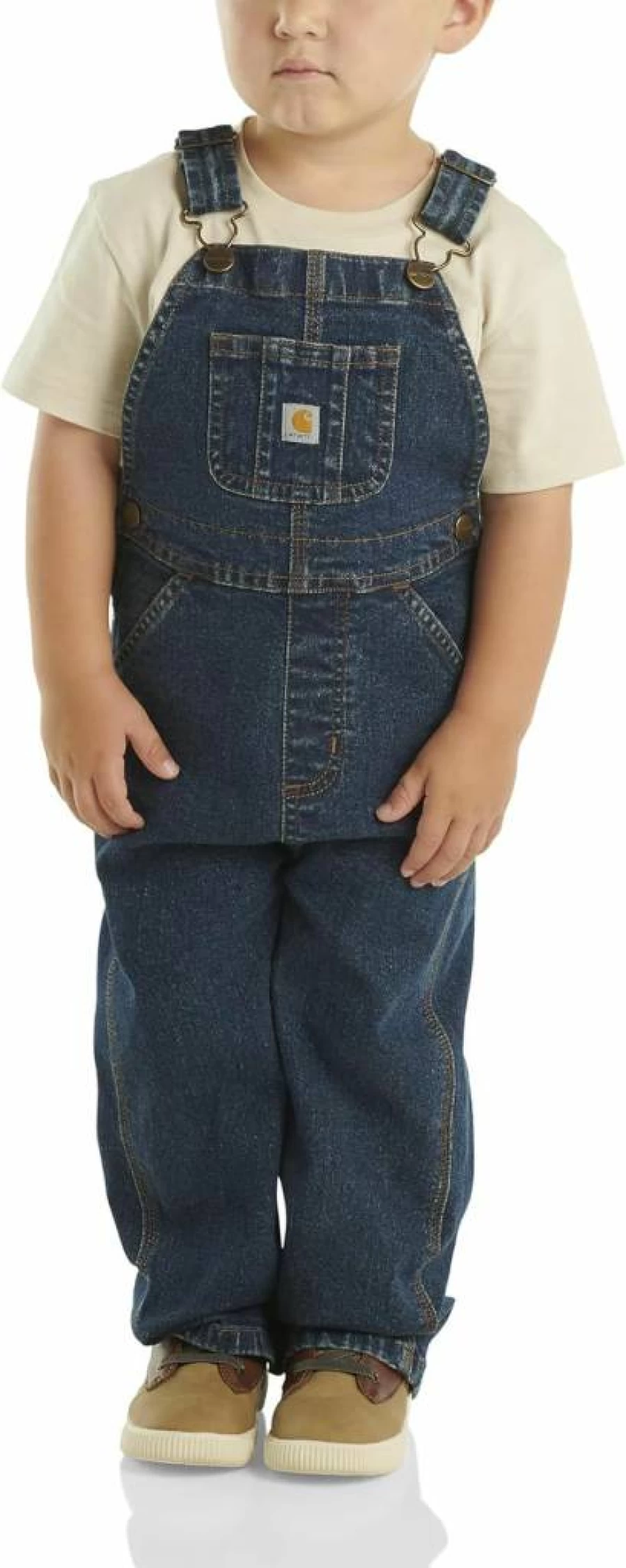 Carhartt Boys' Denim Bib Overalls - Durable Kids' Workwear Jeans Overalls