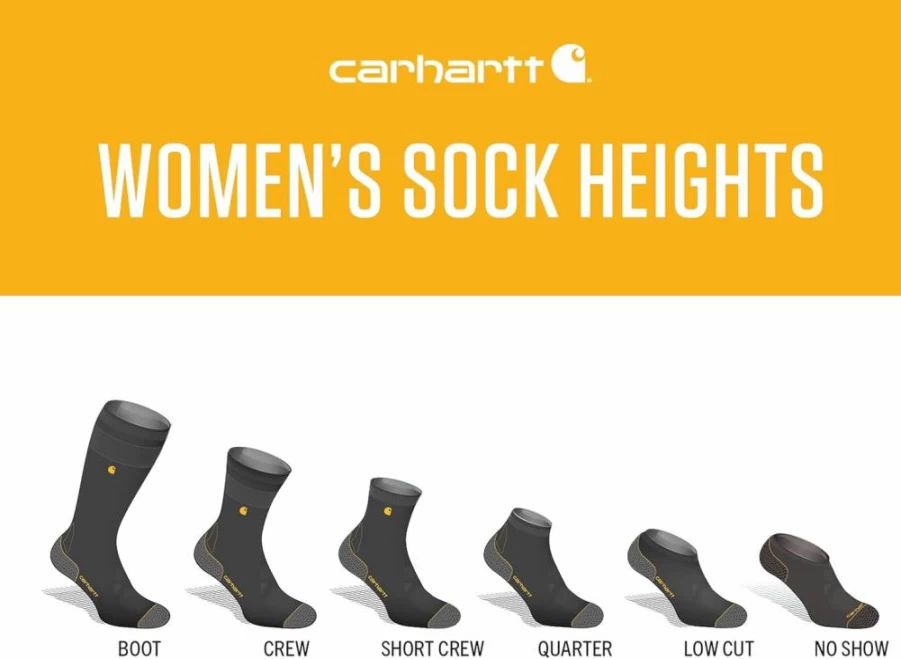 Carhartt Women's Force Grid Crew Socks - Midweight Synthetic-Merino Wool Blend for Comfort & Durability