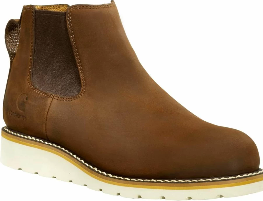 Carhartt Women's Fw5025 Chelsea Boot with Wedge Heel - Pull-On Work Boots for Women