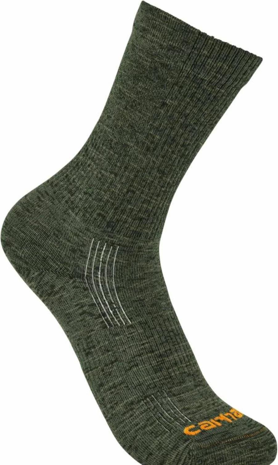 Carhartt Men's Lightweight Durable Nylon Blend Crew Socks for Work & Everyday Wear