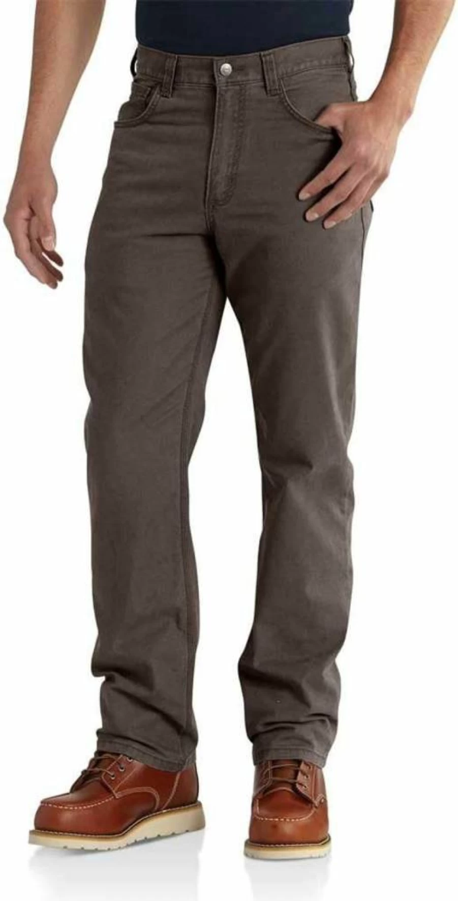 Carhartt Men's Rugged Flex Relaxed Fit Canvas Work Pants - Durable 5-Pocket Workwear Trousers for Men