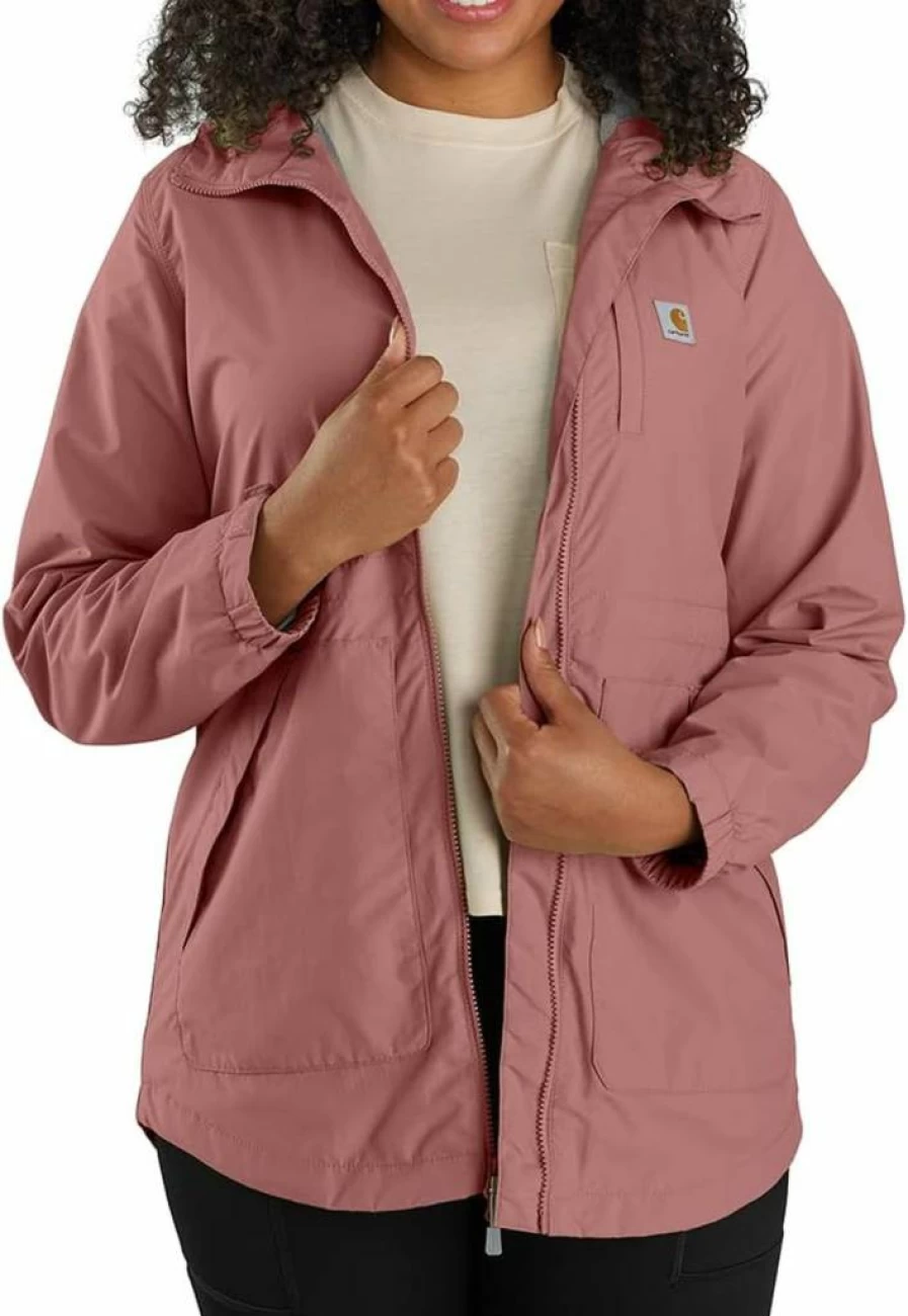 Carhartt Men's Rain Defender Lightweight Water-Resistant Relaxed Fit Jacket Coat for Outdoor Work