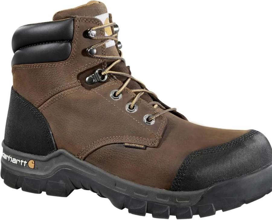 Carhartt Men's Rugged Flex Waterproof 6-Inch Composite Toe Work Boot - Durable Safety Shoes for Construction & Outdoor Work