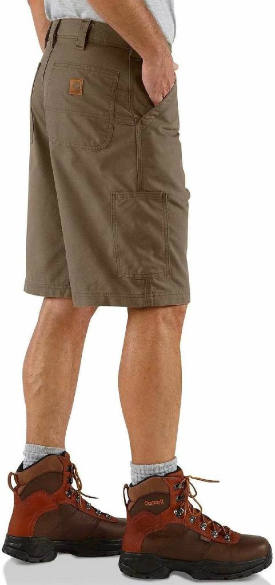 Carhartt Men's B147 Loose Fit 10-Inch Canvas Utility Work Shorts Durable Cargo Shorts for Work & Outdoor