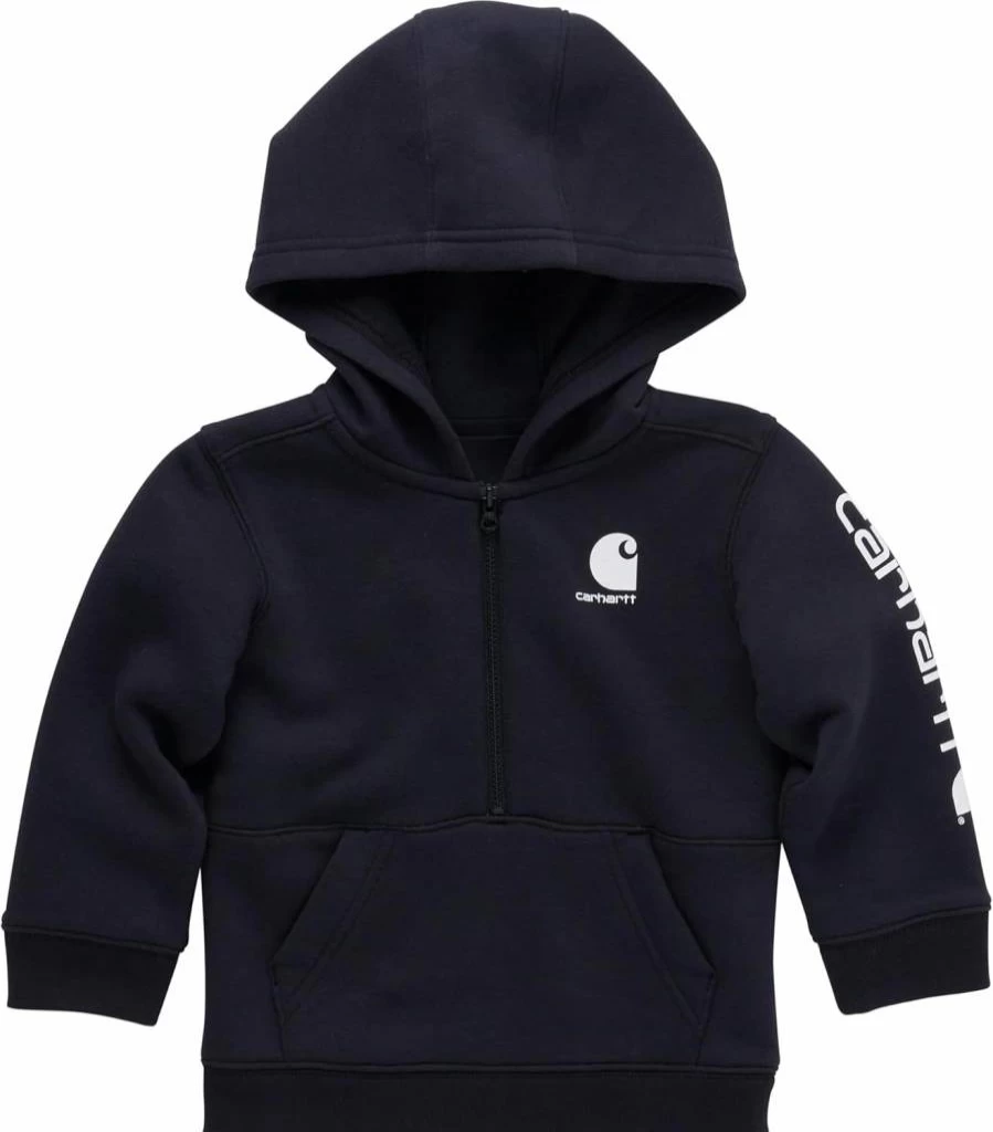 Carhartt Boys Long-Sleeve Quilted Half-Zip Jersey Sweatshirt - Ca6702