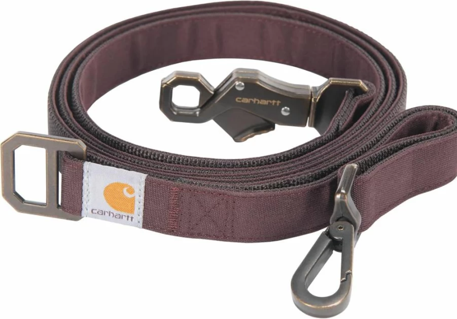 Carhartt Journeyman Leash Large Deep Wine - Durable Dog Leash for Training and Walking