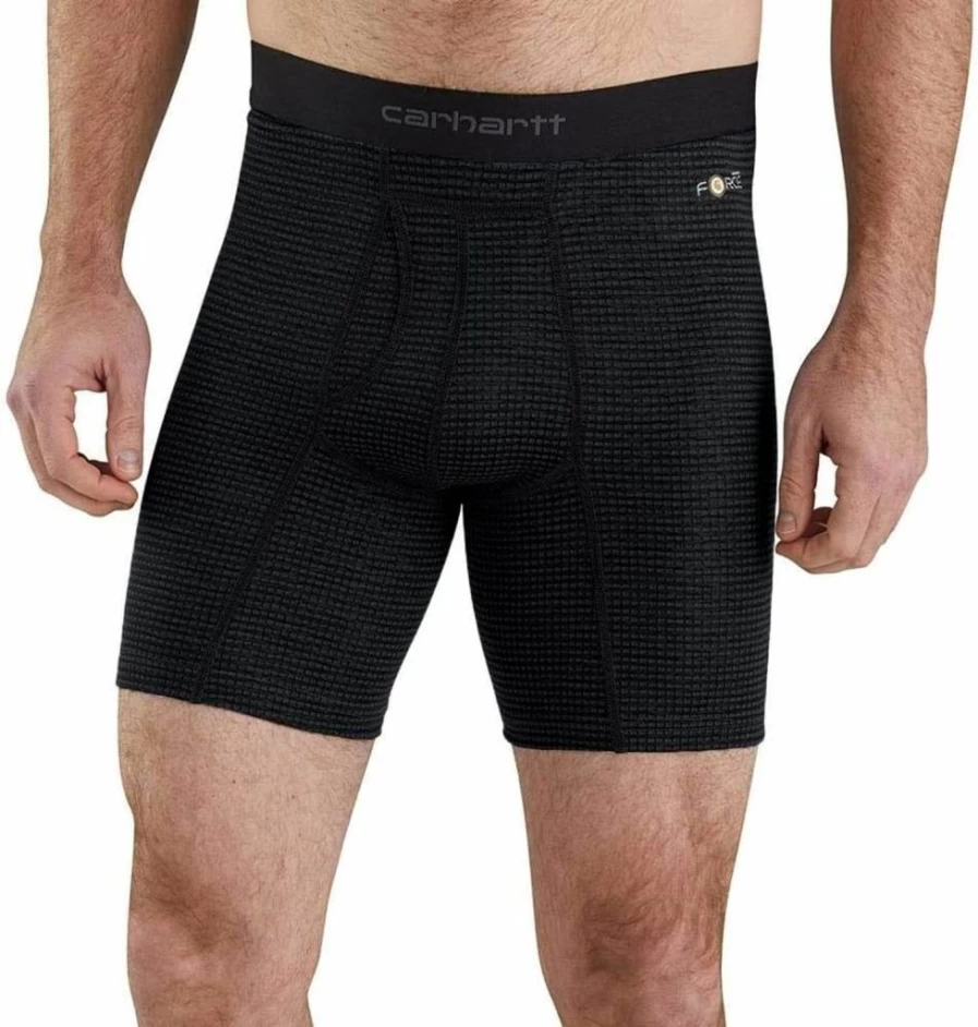 Carhartt Men's Mbb123 8-Inch Tech Boxer Brief - Moisture-Wicking Performance Underwear for Work & Active Wear