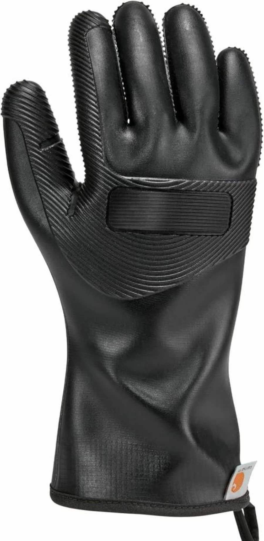 Carhartt Men's Heat-Resistant Silicone Work Gloves - Durable Black Safety Gloves for Industrial Use - One Size Fits All