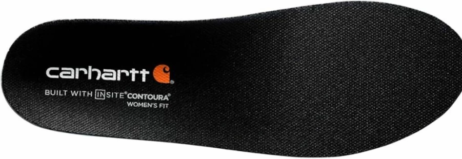 Carhartt Women's Insite Contoura Footbeds - Black Size 8 | Comfortable & Supportive Work Shoe Insoles