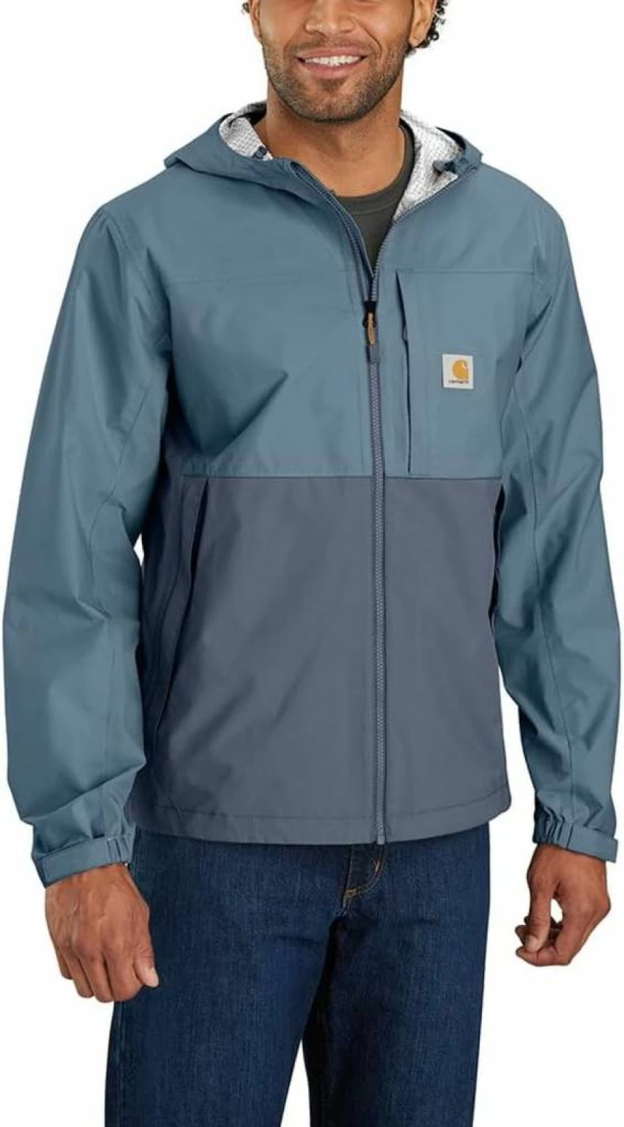 Carhartt Men's Lightweight Packable Storm Defender Jacket - Relaxed Fit Water-Resistant Outdoor Coat