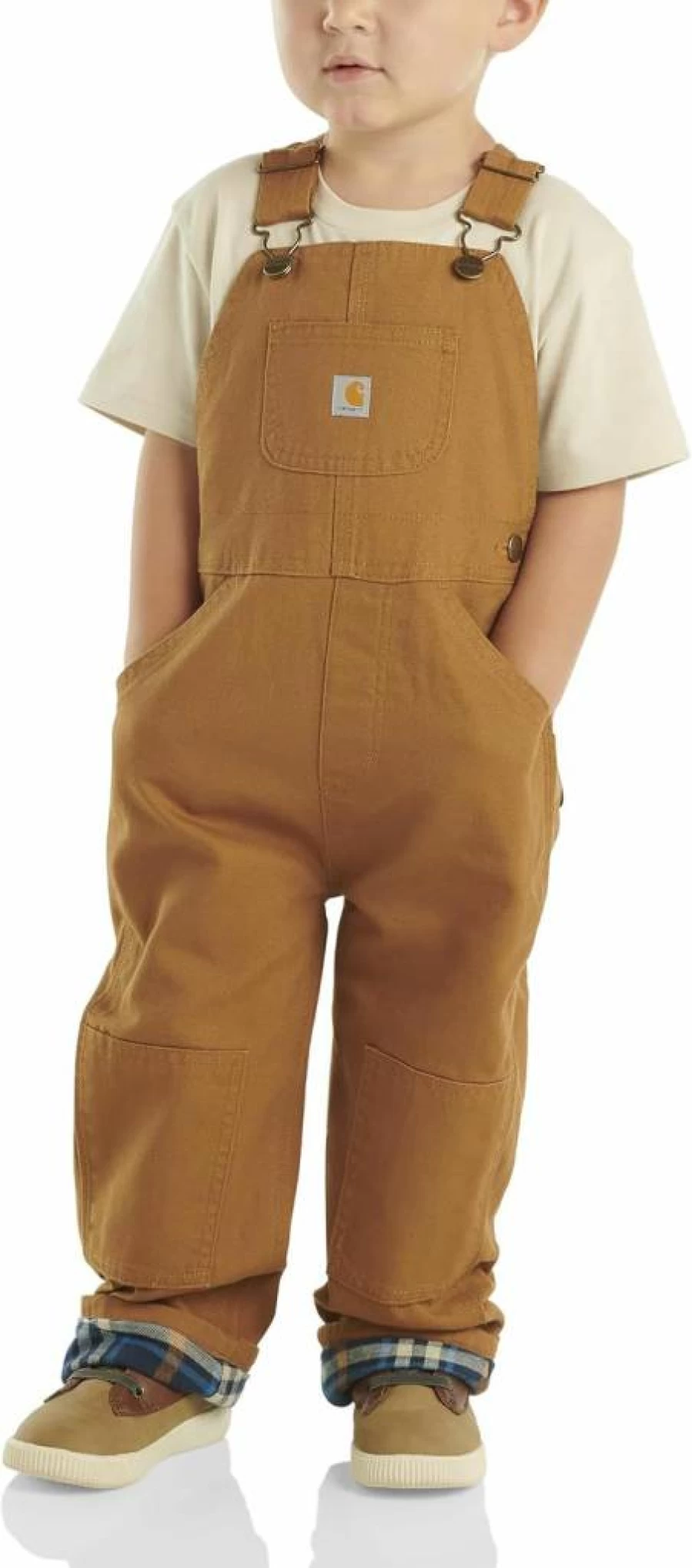Carhartt Baby Boys' Flannel-Lined Canvas Overalls for Winter – Durable & Warm Workwear
