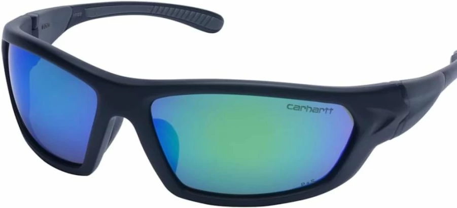 Carhartt Carbondale CHB291 Polarized Sunglasses with Antique Mirror Lens - One Size Fits All - Black