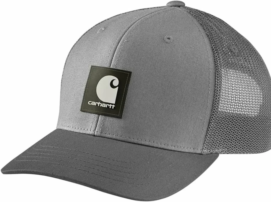 Carhartt Men's Rugged Flex Twill Cap with Mesh Back and Logo Patch for Durability and Comfort
