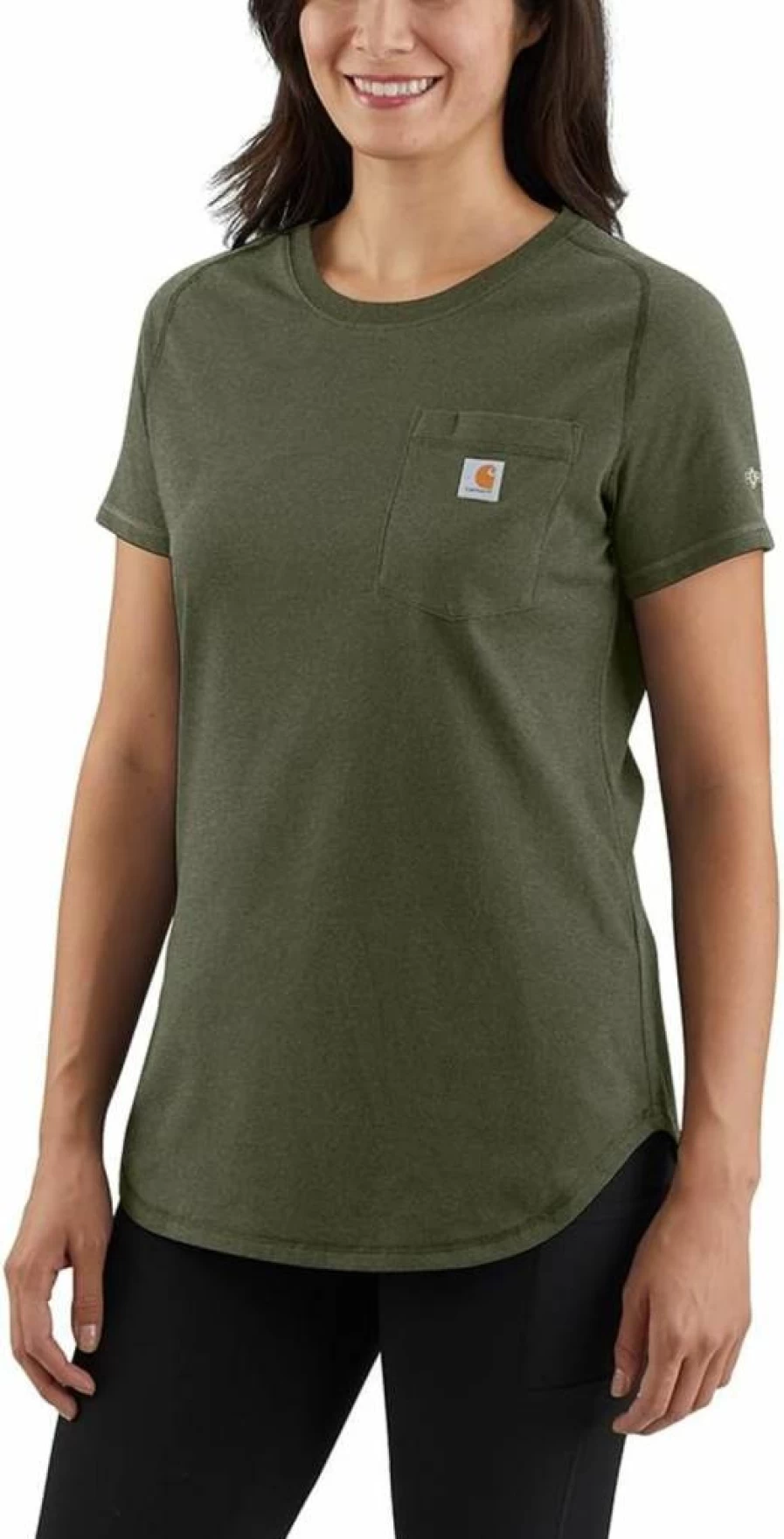 Carhartt Women's Force Relaxed Fit Midweight Cotton T-Shirt - Comfortable Workwear Tee