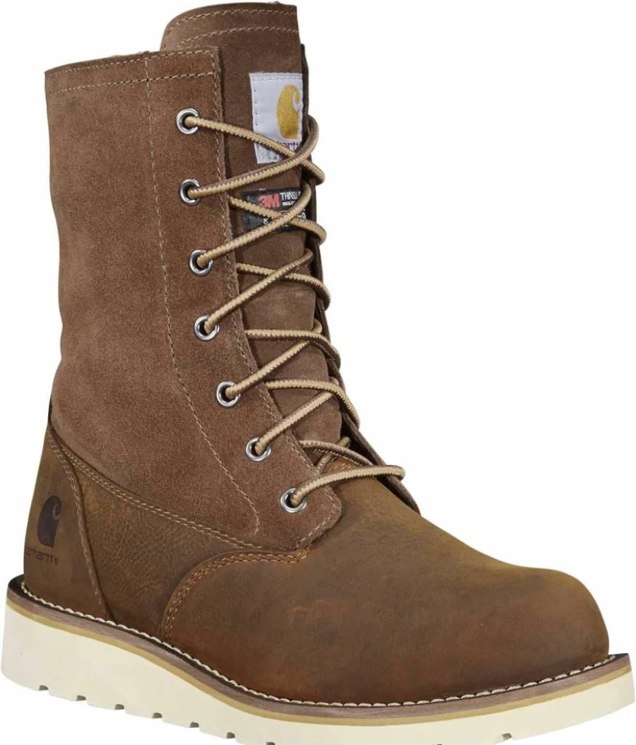 Carhartt Women's Waterproof Winter Boots with Sherpa Lining & Fold-Down Wedge Design