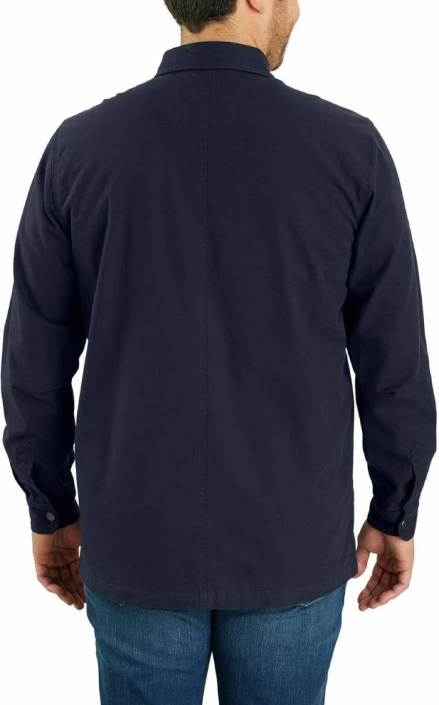 Carhartt Men's Rugged Flex Relaxed Fit Fleece-Lined Canvas Work Shirt with Snap Front