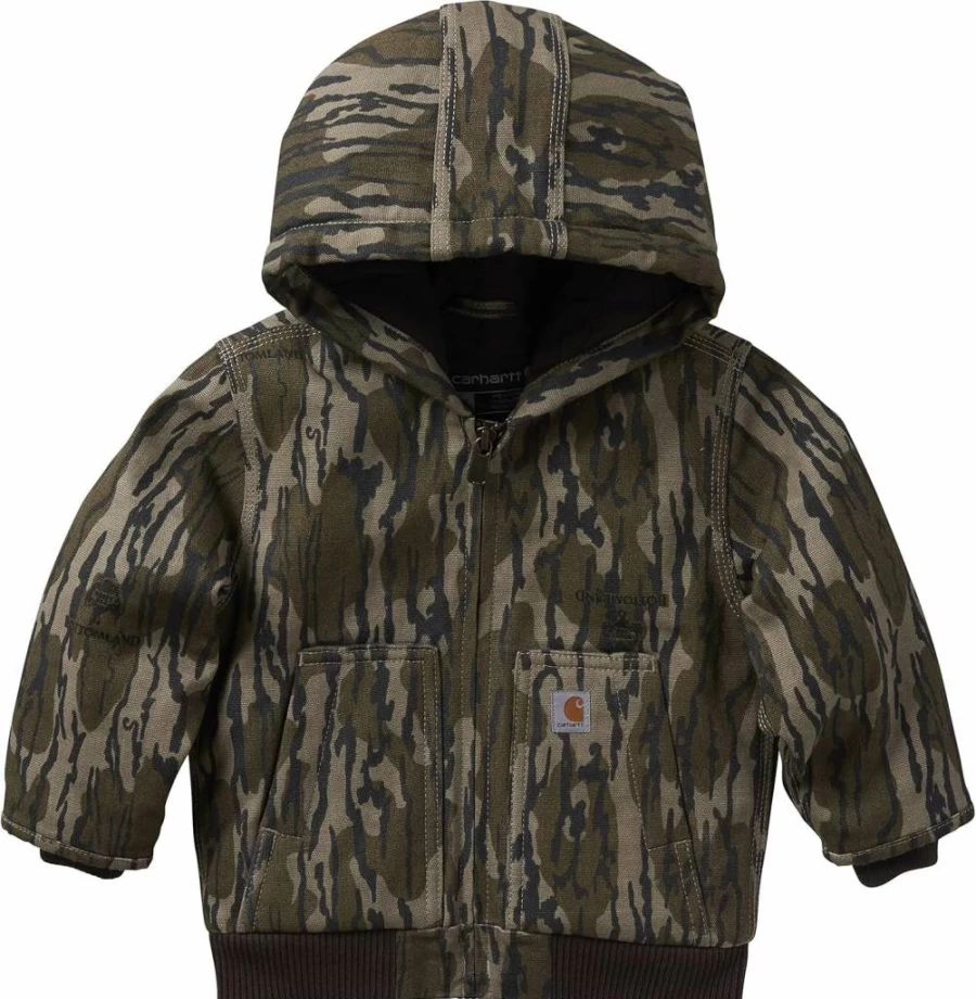 Carhartt Boys' Insulated Canvas Hooded Jacket - Durable Active Winter Coat for Kids