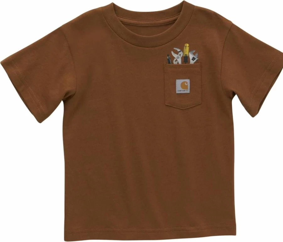 Carhartt Boys' Short-Sleeve Tool Pocket T-Shirt - Durable Ca6509 Workwear for Kids